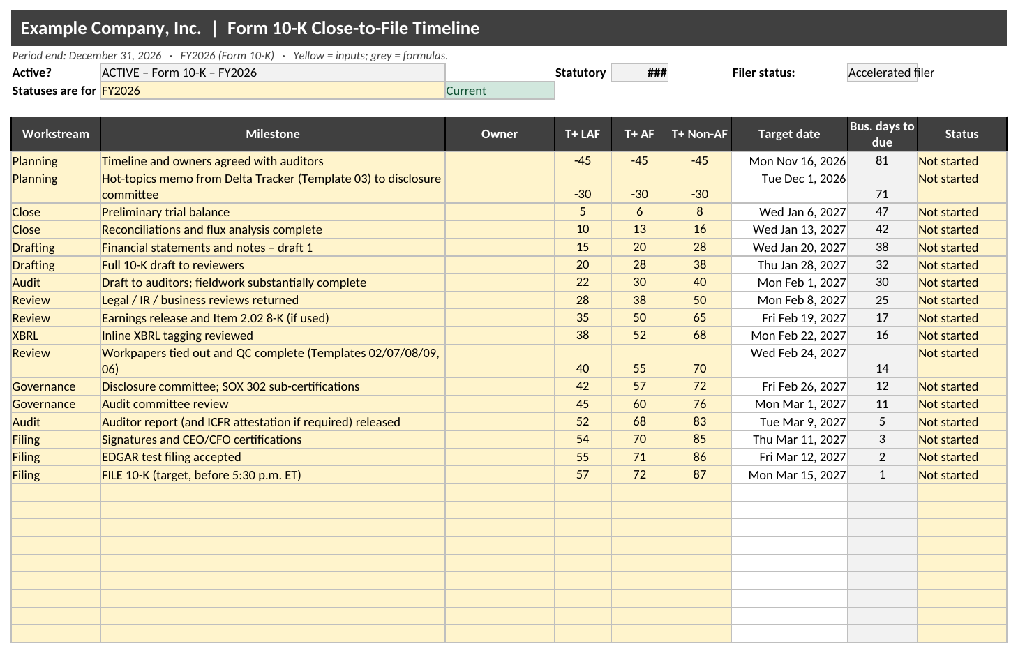 10-K Timeline tab preview