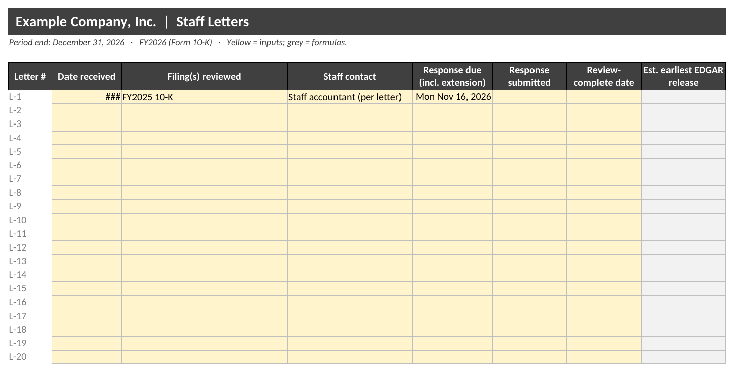 Letters tab preview